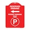 Signmission Reserved Parking Permit Parking W/ & Left Arrow Heavy-Gauge Alum Sign, 18" x 24", RW-1824-23145 A-DES-RW-1824-23145 - alternate 1